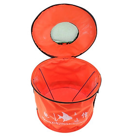 Collapsible Folding Fishing Bucket Outdoor Camping Fish Water Bucket Round S