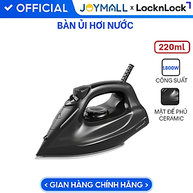 Bàn Ủi Hơi Nước LocknLock ENI334BLK 1800W 200ml, Hàng Chính Hãng, Mặt Đế Phủ Gốm Ceramic – JoyMall