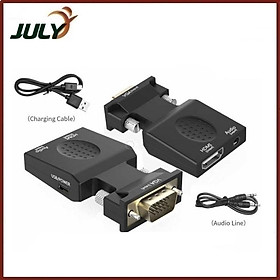 Đầu Chuyển VGA sang HDMI có audio ( Hộp carton ) - JL