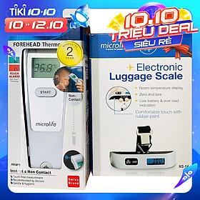 Nhiệt kế hồng ngoại đo trán Microlife FR1MF1 Tặng kèm cân xách tay mini