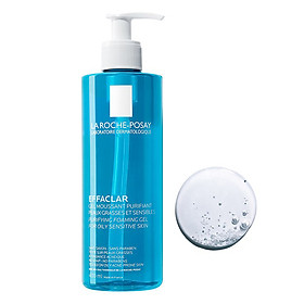 Gel rửa mặt tạo bọt làm sạch & giảm nhờn cho da dầu nhạy cảm La Roche-Posay Effaclar Purifying Foaming Gel (400ml)