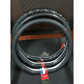 Bọc Vô Lăng, Bọc Tay Lái Mẫu Chữ D Custom- lắp vừa Cho Xe Kia Seltos, XL7, Almera