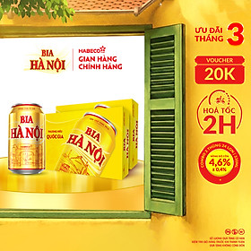 Combo 2 Thùng Bia Hà Nội - Thùng 24 lon 330ml