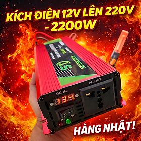 Mua Kích Điện 12V Lên 220V 2200W – Hàng Nhật Cao Cấp  Sin Chuẩn Như Điện Nhà