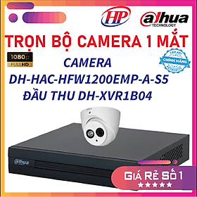 Mua Trọn bộ 1 Camera HDCVI 2MP DAHUA DH-HAC-HDW1200EMP-A-S5 - Đầu thu 4 cổng DH-XVR1B04 đầy đủ phụ kiện  Hàng chính hãng