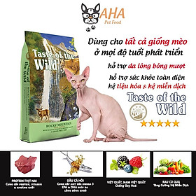 {Mới} Thức Ăn Cho Mèo Không Lông Sphynx Bao 2kg Taste Of Wild Vị Chim Cút Thịt Vịt, Rau Củ Trái Cây Mượt Lông, Búi Lông