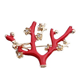 1pc  Tree Branch  Plated Alloy Brooch Pin Christmas Gift