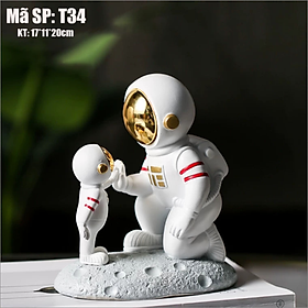 Mua Tượng phi hành gia dễ thương trang trí ô tủ  bàn làm việc  bàn học - Đồ decor trang trí nhà cửa đẹp - Mã T34