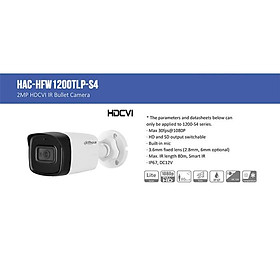 Camera 2.0 Dahua HAC-HFW1200TLP-S4 - Hàng Chính Hãng