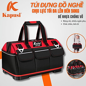 Mua Túi Đựng Đồ Nghề KIRITO 20 inch – Vải 600D Dày 5 Lớp  Đế Nhựa Cứng  Chống Thấm  Nhiều Ngăn màu đỏ