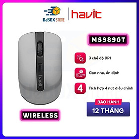 Mua Chuột Không Dây HAVIT MS989  2 Chế Độ DPI  Tích Hợp 3 Nút Điều Chỉnh  Tuổi Thọ 3 Triệu Lần Nhấn - Hàng Chính Hãng