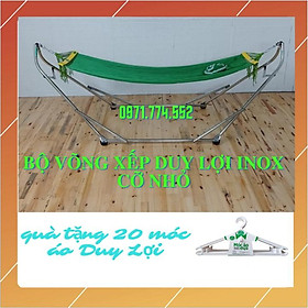 Mua BỘ VÕNG XẾP DUY LỢI INOX CỠ NHỎ GỒM KHUNG+VÕNG - QUÀ TẶNG 20 MÓC ÁO DUY LỢI