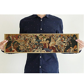 Tranh trang trí tổng hợp nhân vật One Piece Poster giấy Kraft [K039]