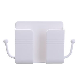 Kệ dán tường có tai để điện thoại, remote, giá đỡ điện thoại có móc treo tiện lợi gd704-kedt-rau