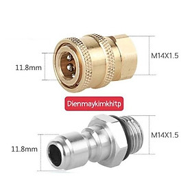Mua Bộ khớp nối nhanh ren 14mm máy rửa xe (khớp nối nhanh 1/4 inch)