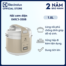 Nồi cơm điện Electrolux E4RC1-350B - Thiết kế đa năng, phù hợp cho gia đình đông người, dễ dàng vệ sinh [Hàng chính hãng]