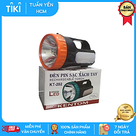 Hình ảnh Đèn Pin Sạc Xách Tay Kentom KT-202 (Led)