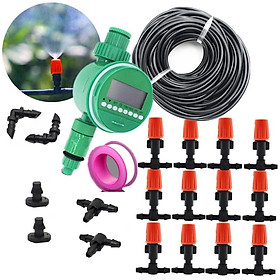 Bộ KIT Phun Sương Tưới Lan Cây Tự Động Cây Cảnh Gồm 12 Béc Kèm Hẹn Giờ Và Đầy Đủ Phụ Kiện