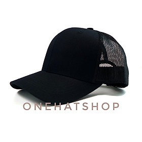 Nón kết trơn đen lưới fom Baseball cap brand One Hat