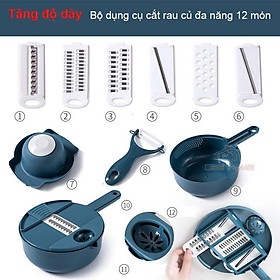 Mua BỘ RỔ NẠO RAU CỦ ĐA NĂNG 12 CHI TIẾT | NẠO BÀO SỢI AN TOÀN KHI SỬ DỤNG MẪU MỚI