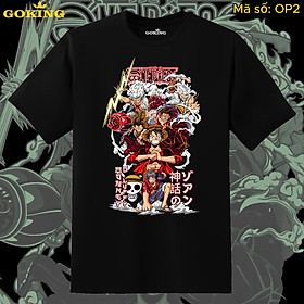 Áo thun Luffy All Gear, One Piece Đảo Hải Tặc, mã OP2. Áo phông anime manga siêu đẹp cho nam nữ teen trẻ em - Đen, 100% cotton - 0