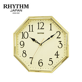 Đồng hồ treo tường Nhật Bản Rhythm CMG614CR18. KT 30.0 x 30.0 x 4.2cm, 636g. Vỏ nhựa, dùng PIN.