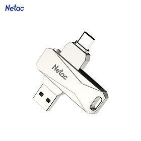Netac U782C 64GB Type-C + USB Double Interface Ổ đĩa flash Plug & Play Điện thoại di động Mở rộng bộ nhớ U Disk-Màu Bạc-Size