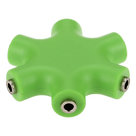 Jack 6 Cổng Âm Thanh Cho Tai Nghe (Xanh) (3.5mm)