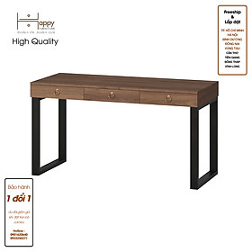 [Happy Home Furniture] WESLEY, Bàn làm việc chân sắt - 3 ngăn kéo,  140cm x 59cm x 75cm ( DxRxC), BAN_012