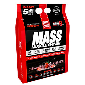 Sữa Uống Tăng Cơ Tăng Cân Vị Dâu EL254 Elite Labs Mass Muscle Gainer Strawberry EL254 (2.304g)