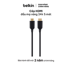 Mua Cáp HDMI Belkin đầu mạ vàng 24k  5 mét  tốc độ cao  Full HD - Hàng Chính Hãng - F3Y021bt5M