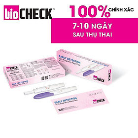 CHÍNH XÁC 100%  - BÚT THỬ THAI EARLY DETECTION BIOCHECK - THƯƠNG HIỆU MỸ