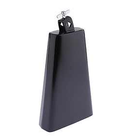 9" cow bell antique style cowbell for drum set w/ mounting screws, black