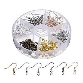 120pcs Coil Ear Wire Earring Hook Pierced Jewelry DIY Earring Findings