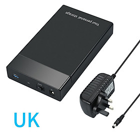 Hard Drive Enclosure Reader 3.5 2.5 Inch Hard Disk Case for HDD 10TB Max UK