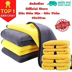 Khăn lau xe dododios siêu sạch siêu thấm hút lau ô tô xe máy xe đạp - hàng chính hãng 40x30cm