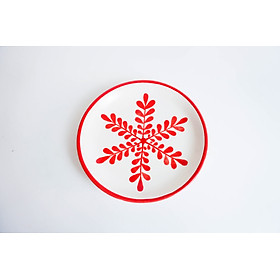 Dĩa tròn 01 (18cm) - Họa tiết Noel