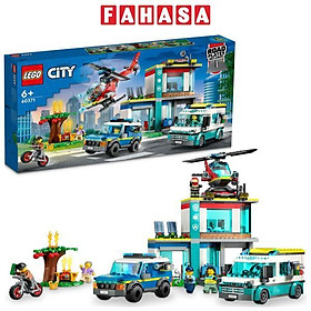 Đồ Chơi Lắp Ráp Trụ Sở Cứu Hộ Khẩn Cấp - Emergency Vehicles HQ - Lego City 60371 (706 Mảnh Ghép)