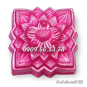 Khuôn rau câu trung thu hoa cẩm chướng hình vuông loại 10 cm – Mã số 1867