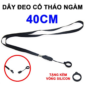 Dây đeo kèn harmonica sáo các loại thiết bị cầm tay có ngàm tháo lắp dễ dàng dài 40cm tặng kèm vòng silicon tiện lợi