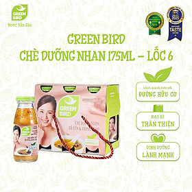 Nước Yến Dưỡng Nhan Tổ Yến Và Trùng Thảo Green Bird Giải Khát Thanh Nhẹ Chai 185ml