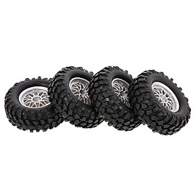 Bộ 4 Bánh Xe Y Spokes Rim Cho Xe Crawler 1/0 RC 1/10 HSP Redcar Traxas Axial SCX10 RC4WD D90 CC01 - Đen