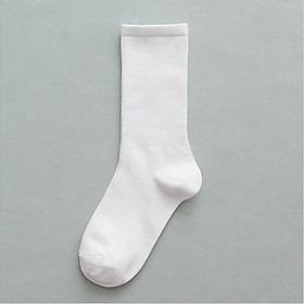 Tất cao cổ Hàn Quốc Unisex ,vớ cổ cao chữ XX basic 2 màu đen trắng Miuzi DT105