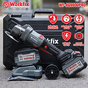 Mua  Chống Lật Cổ Tay  Máy Mài 100mm Dùng Pin Workfix WF-AG9000PRO -Công Tắc Bóp - Brushless Motor - 2 Pin 15 Cell 21V/4.5Ah