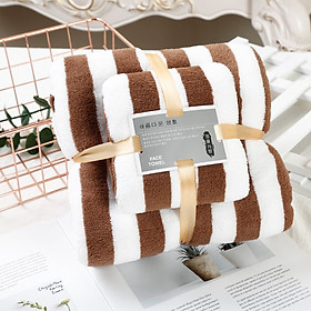 Mua Bộ 2 khăn tắm khổ lớn microfiber KOSKO kích thước 70x140cm và 35x75cm siêu thấm hút không rụng lông