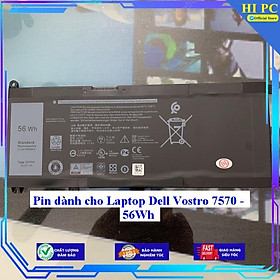 Pin dành cho Laptop Dell Vostro 7570 - 56Wh - Hàng Nhập Khẩu 