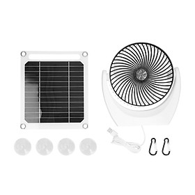 Portable 6W Solar Powered Fan Set Solar Panel Monocrystalline Silicon Solar Panel Multifunctional Solar Power Recharger