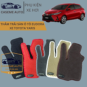 Thảm Trải Sàn, Lót Sàn Ô Tô Cao Su Eudora CloudFoam Thiết Kế Theo Xe Dành Cho Xe TOYOTA YARIS, Chống Nước, Không Mùi, Ngăn Bụi Bẩn, Dễ Vệ Sinh - Hàng Chính Hãng