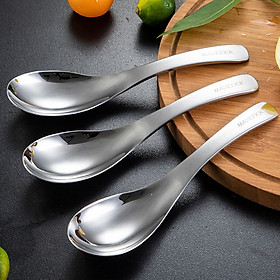 Maxcook 304 stainless steel spoon spoon increase thick spoon round bottom spoon spoon spoon spoon spoon three sets MCGC944