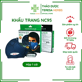 Khẩu trang (Combo 05) - Khẩu trang than hoạt tính kháng khuẩn NeoVision NeoMask NC95 chuẩn N95 (Thun qua gáy-Có hộp) - Ngăn ngừa bụi mịn PM2.5, lọc khuẩn BFE >95% (Được cấp bởi Nelson Lab), kháng giọt bắn ngăn ngừa vi khuẩn, có thể giặt tái sử dụng